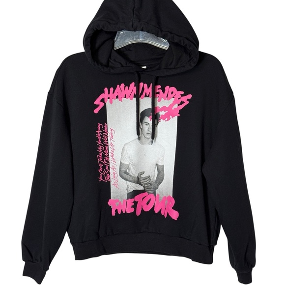 H&M Tops - Shawn Mendes 2019 Tour Hoodie Black Graphic Sweatshirt H&M Divided L